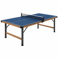Stół do tenisa stołowego 274 x 152.5 x 76 cm granatowy stalowy składany